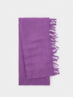 Pashmina De Lana Con Flecos violeta