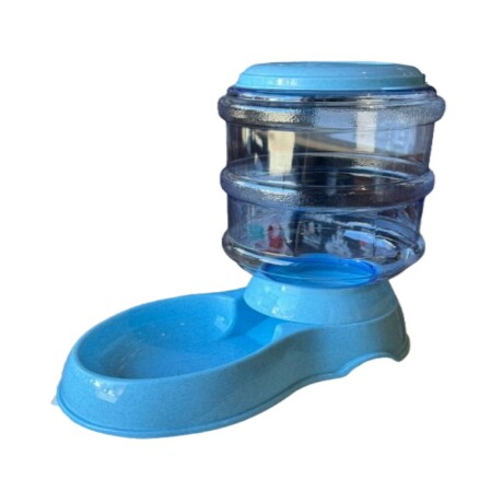 Plato Comedero Dispensador de comida Mascotas Perro Gato Celeste