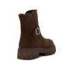 Botas Mujer Darkness Con Hebilla Marron Oscuro