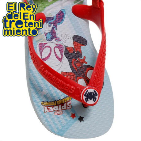 Havaianas Calzado Infantil Chancleta Ojota Sandalia Celeste Spiderman