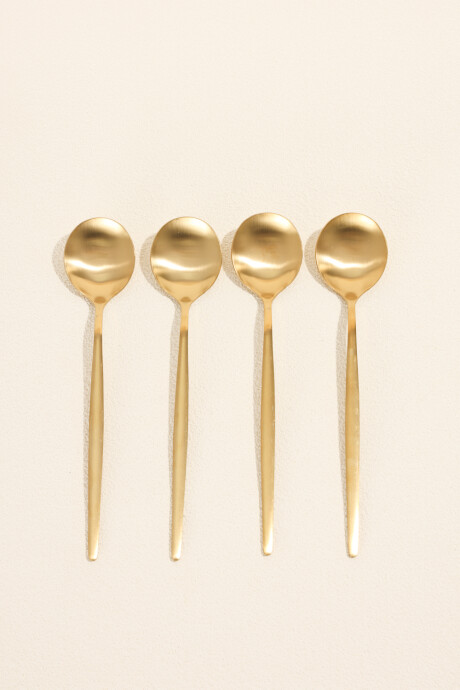Cuchara Fiordo, Set 4 Un. Dorado Color Unico