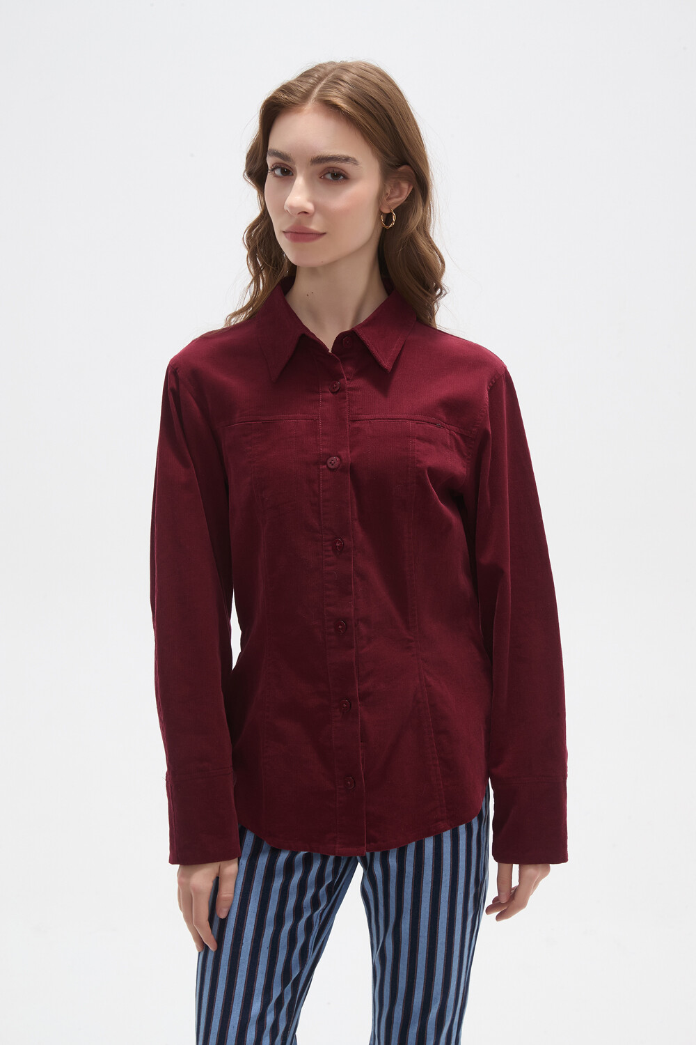 Camisa Ravika Bordeaux