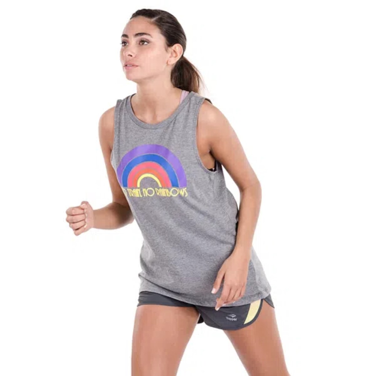 Musculosa Topper Dama s/m Arco Iris Gris Melange - S/C 