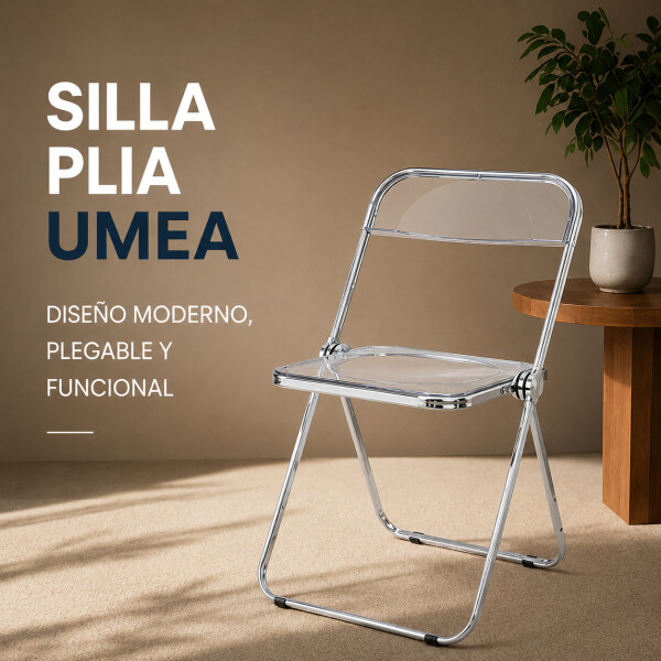 Silla Plegable ComboHome Plia Umea Pack X6 Plateada