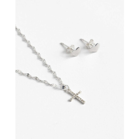 Set Para Niñas En Plata 925 Plateado Rodio