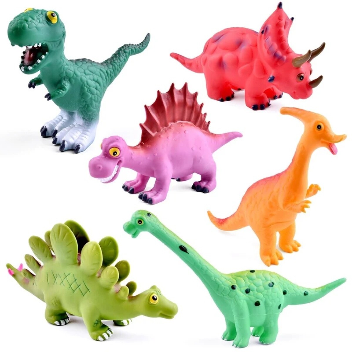 Juguete Dinosaurios Goma En Bolsa 