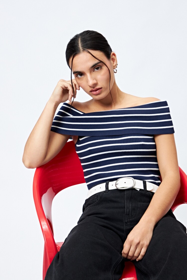 TOP FEDRA Blanco/Azul
