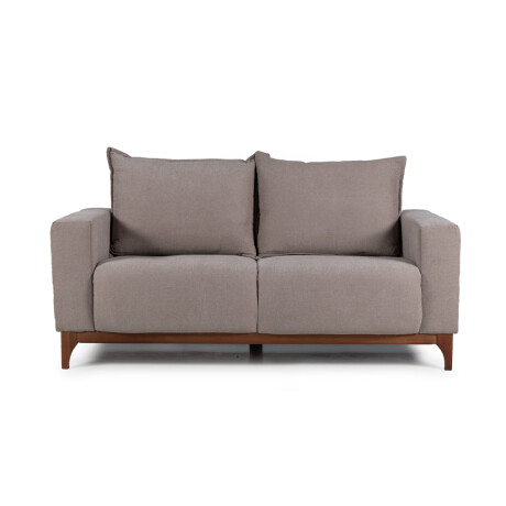 Sofá Oregon - Tela Microfibra - 2 cuerpos FX4-11 (Tostado)