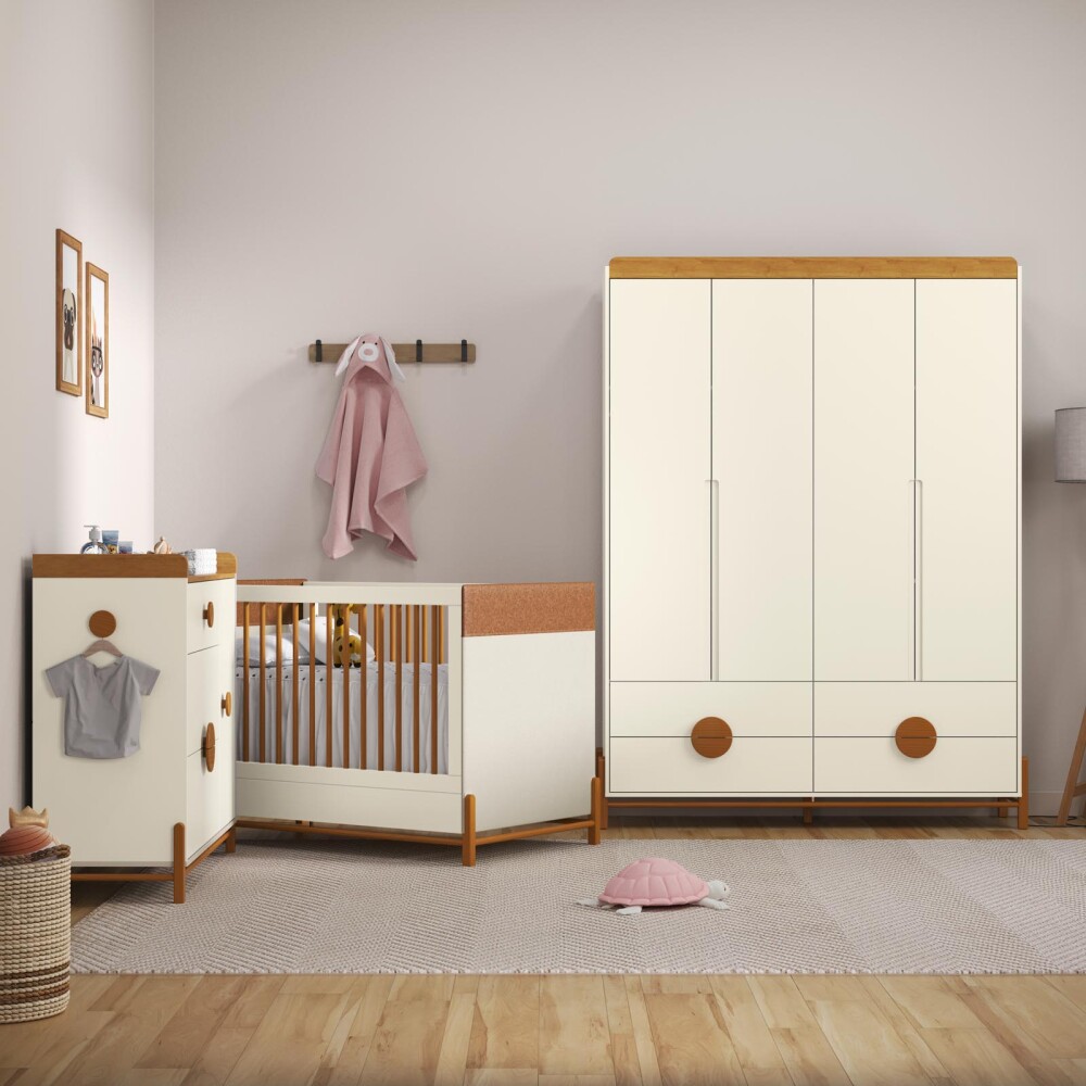 PLACARD TESS KIDS 4 PUERTAS MDF BLANCO