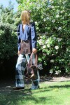 Blazer Office Lana Azul / Chocolate