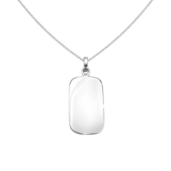 Dije placa rectangular - Plata 925 - sin piedra - CP4705 sinpiedra