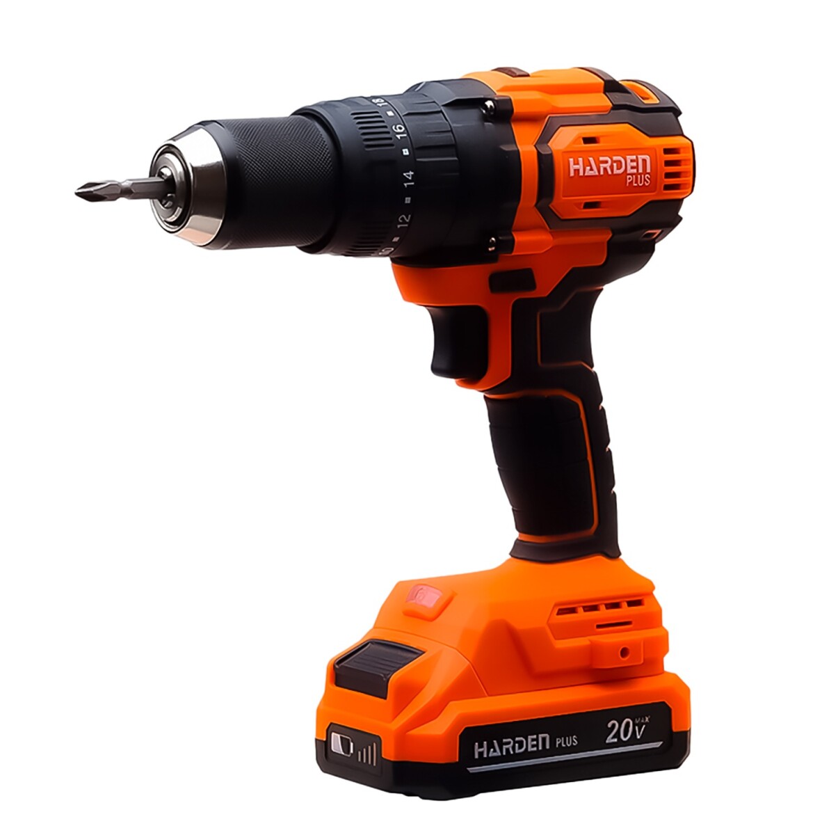 TALADRO ATORNILLADOR PERCUTOR 20V 13MM (S/CARBONES 1BAT 2AMP) PRO HARDEN ++ - N/a 