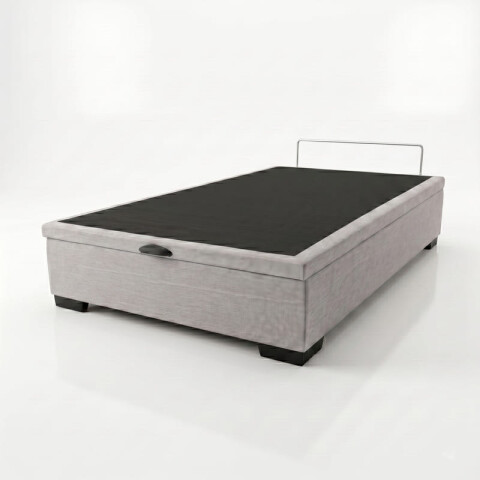 Base para Sommier Colchón Baul 1 Plaza - 78 x 188 x 35 cm - Estructura Madera Maciza - Gris Base para Sommier Colchón Baul 1 Plaza - 78 x 188 x 35 cm - Estructura Madera Maciza - Gris