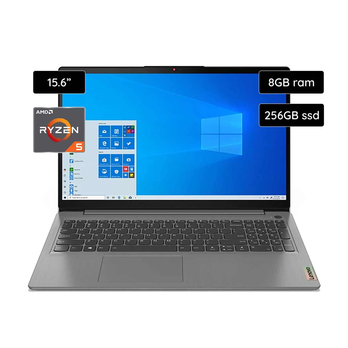 Notebook Lenovo IdeaPad 3 15ALC6 15.6" 256GB SSD / 8GB RAM Ryzen 5 5500U 82KU025NLM - Grey 