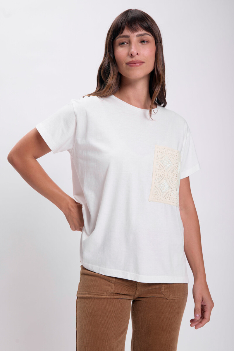 Remera bolsillo Cruni Blanco