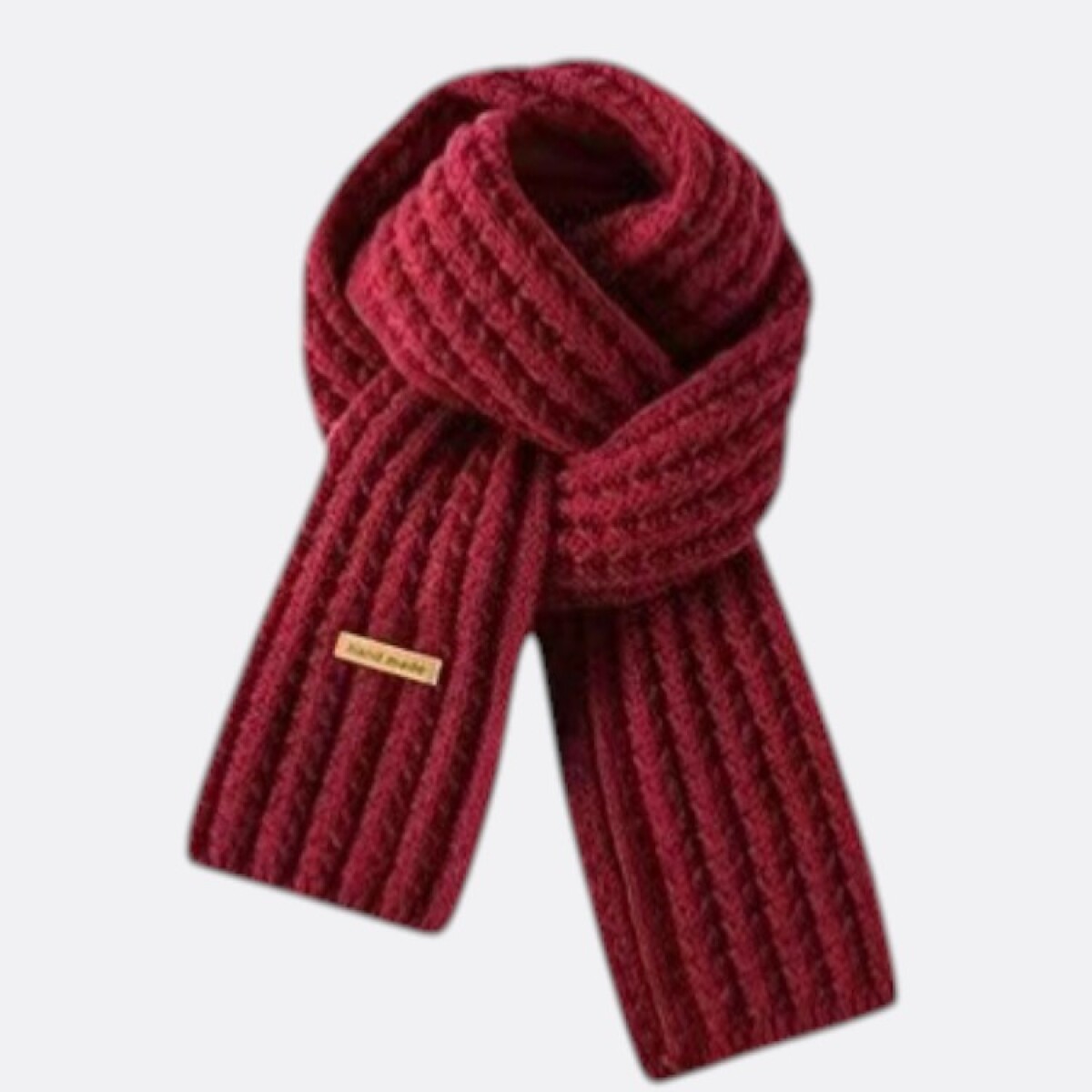 Bufanda Hand Made Tejido Acanalado - Rojo 