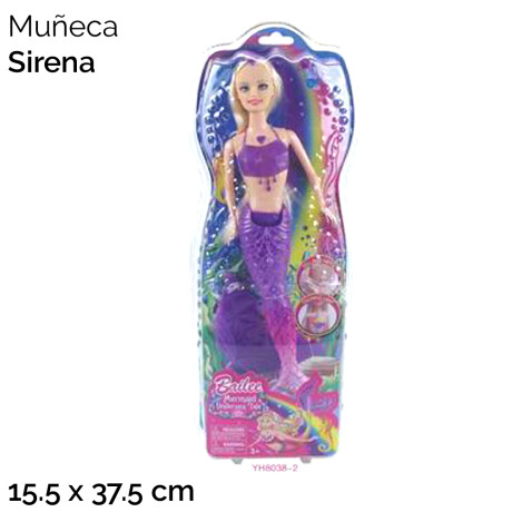 Muñeca Sirena Bailee 2 Colores Unica