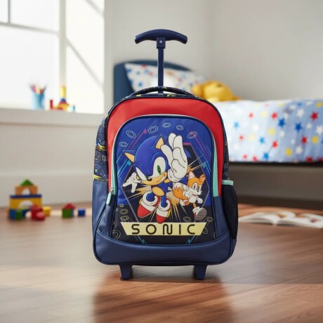 Mochila Sega Escolar Con carro 40x30x14 Sonic Prime Mochila Sega Escolar Con carro 40x30x14 Sonic Prime