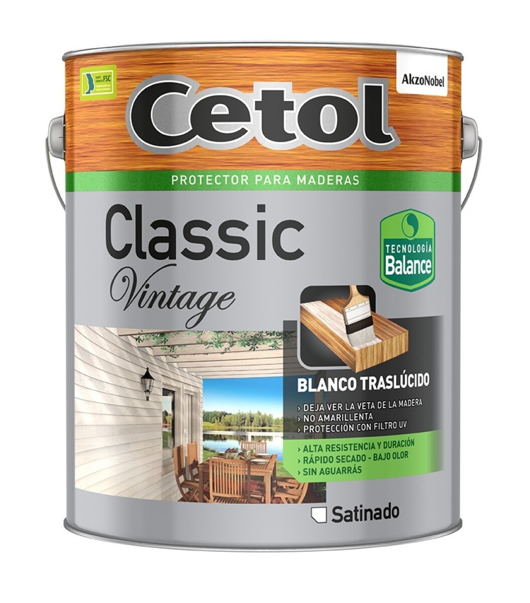CETOL CLASSIC VINTAGE SATINADO BLANCO- 4LTS 