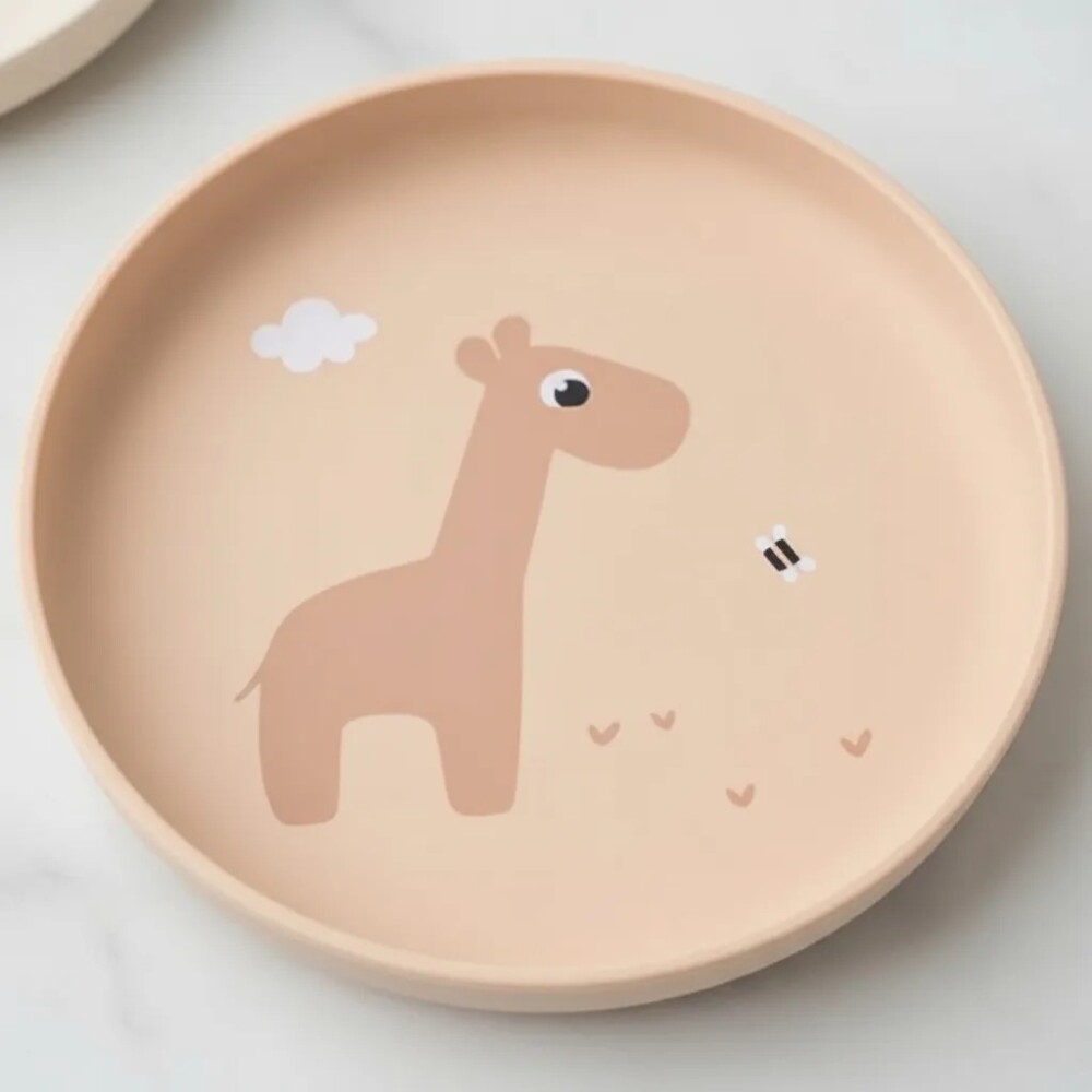 Plato con ventosa BUBA cloudy rosa claro