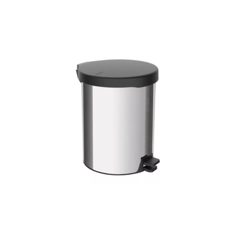 PAPELERA TACHO ACERO INOXIDABLE TRAMONTINA 5LTS PLATEADO