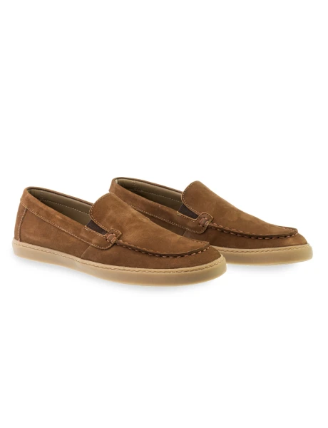 ZAPATO DE CUERO SIN CORDONES Chocolate