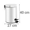 Set x2 papeleras acero inoxidable 3Lts y 12Lts Gris