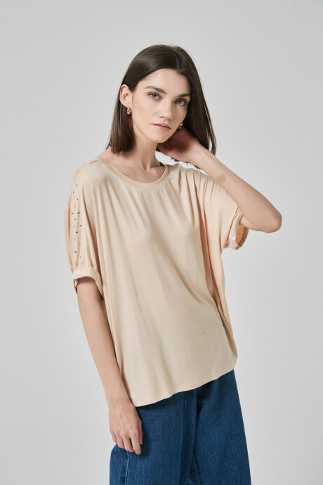 Remera Mokegua Beige Claro