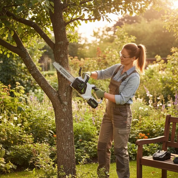 Motosierra Fyg 12" 20v Batería 2ah Cargador MOTOSIERRA ELECTRICA 12 FOREST E912C1