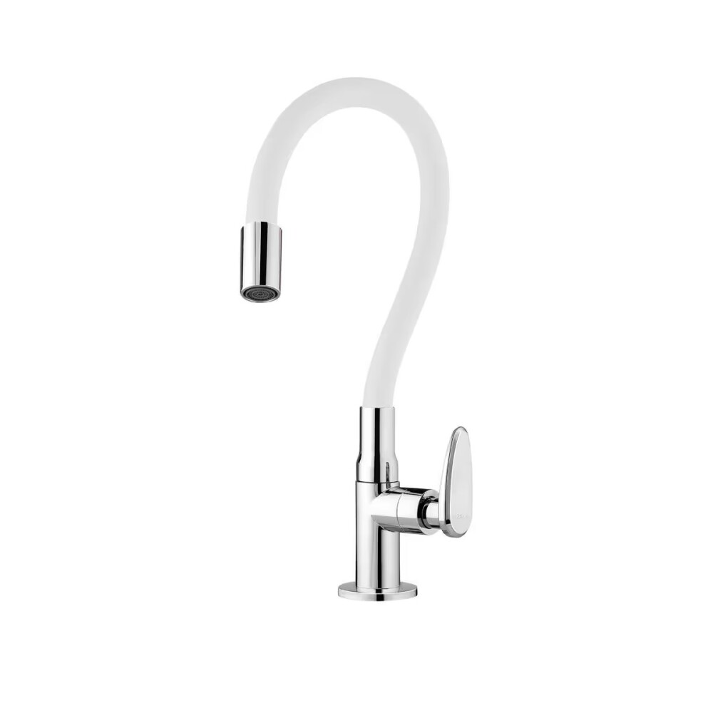 Grifo unitario mesa cocina ALBURE MOUVE cromo blanco Grifo Unitario Mesa Cocina Albure Mouve Cromo Blanco