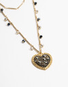 Collares Largos Color Collar Largo Corazón Antique Gold - Dorado Antique Gold