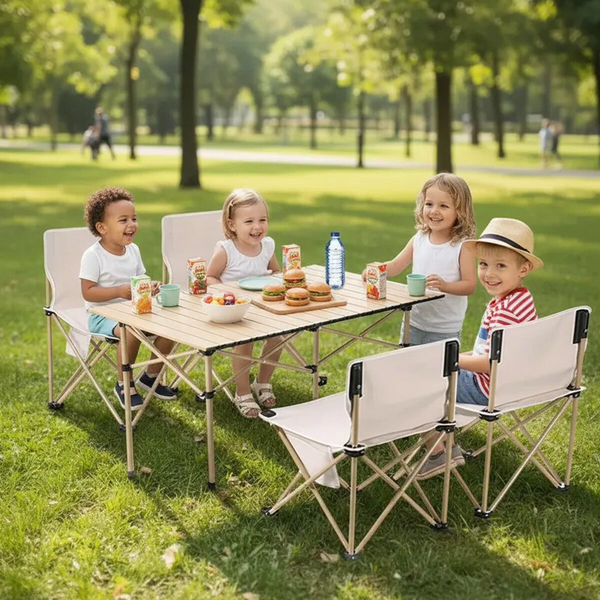 Juego Infantil de Mesa y 4 Sillas 