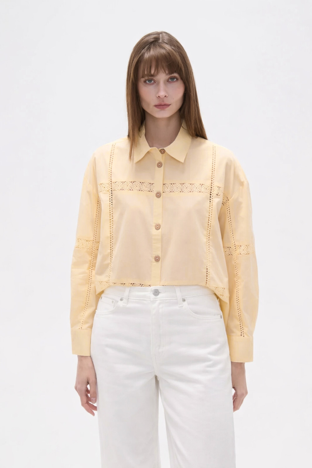 Camisa Agreica Amarillo Palido