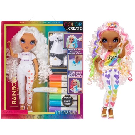 Muñeca Rainbow High Color Create Surtido MORADO