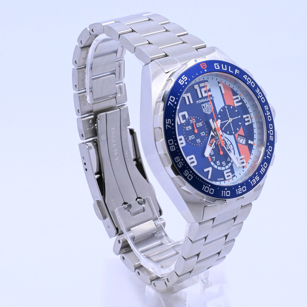 Tag Heuer Fórmula 1 Chronograph X Gulf quartz 43 mm, con estuche y papeles Tag Heuer Fórmula 1 Chronograph X Gulf quartz 43 mm, con estuche y papeles