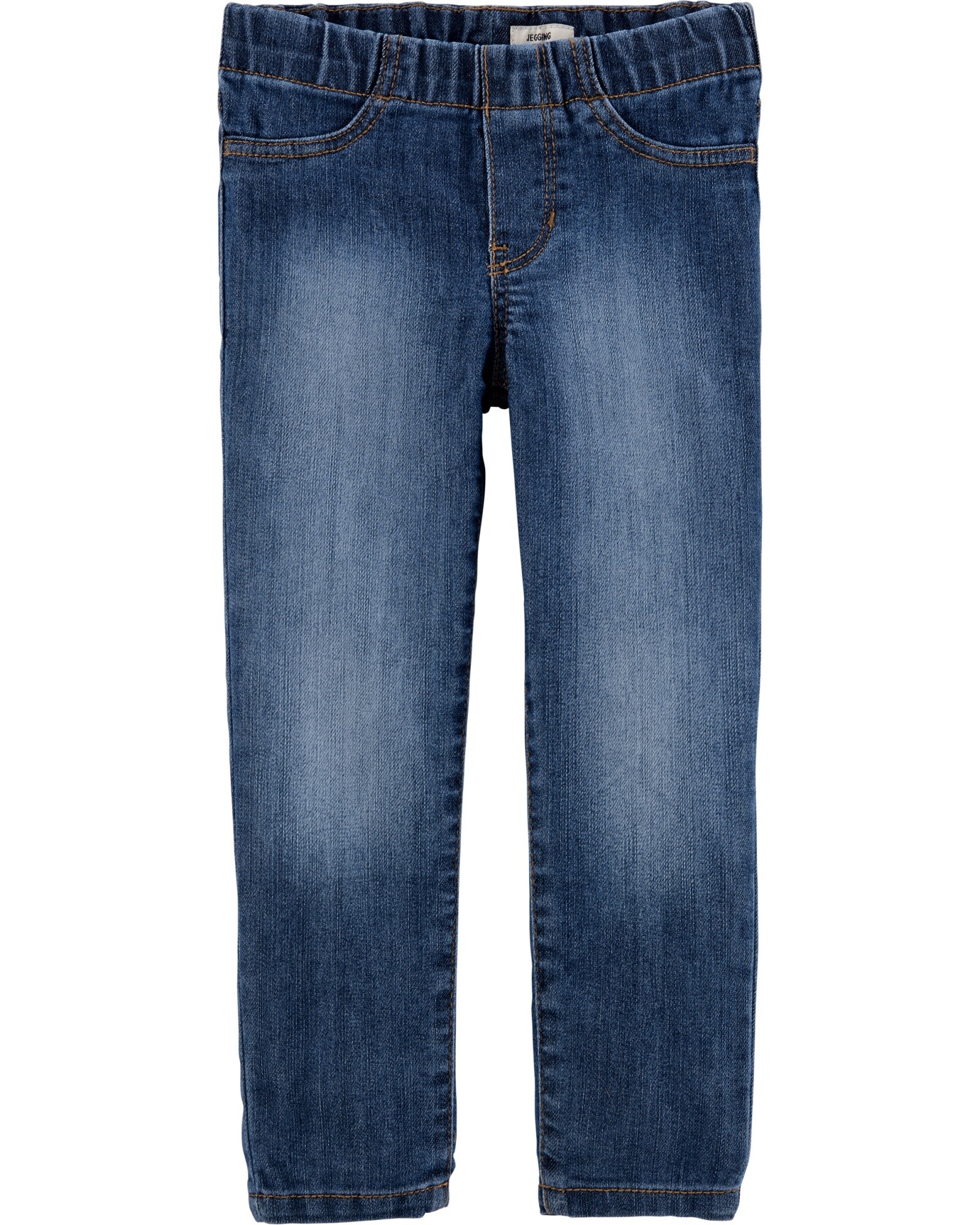 Pantalón de jean con cintura elastizada Sin color