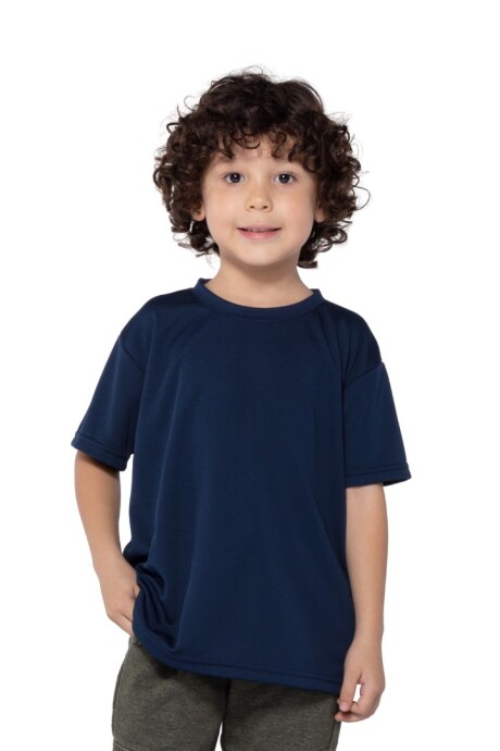 Camiseta a la base dry fit de niño Azul Marino