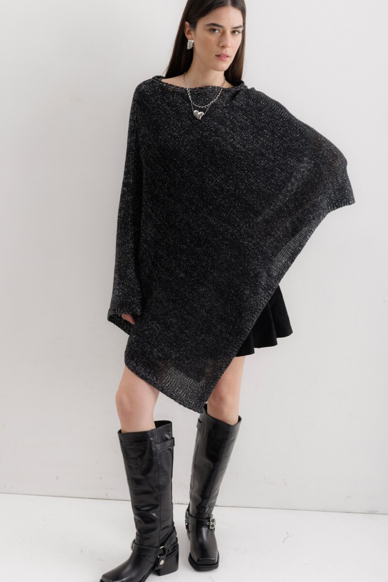 Poncho Osiris Negro Lurex
