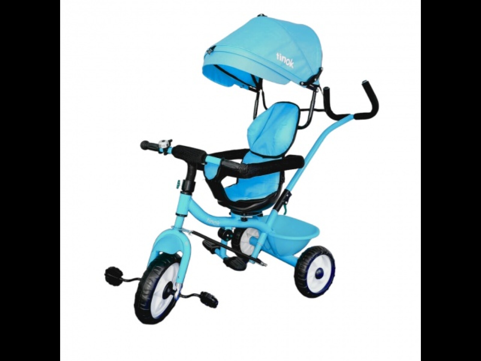 Triciclo Giratorio 360° y Capota Azul Tinok 