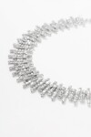 Gargantilla strass irregular plateado