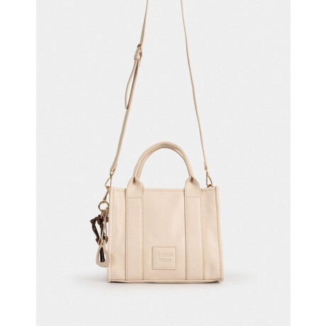 Cartera City Cuerina Blanco Crudo