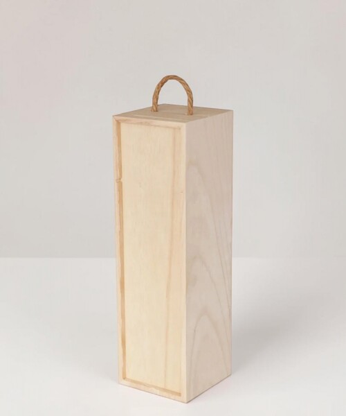 Caja de madera para vino 10,4×10,4×34,5 cm Caja de madera para vino 10,4×10,4×34,5 cm