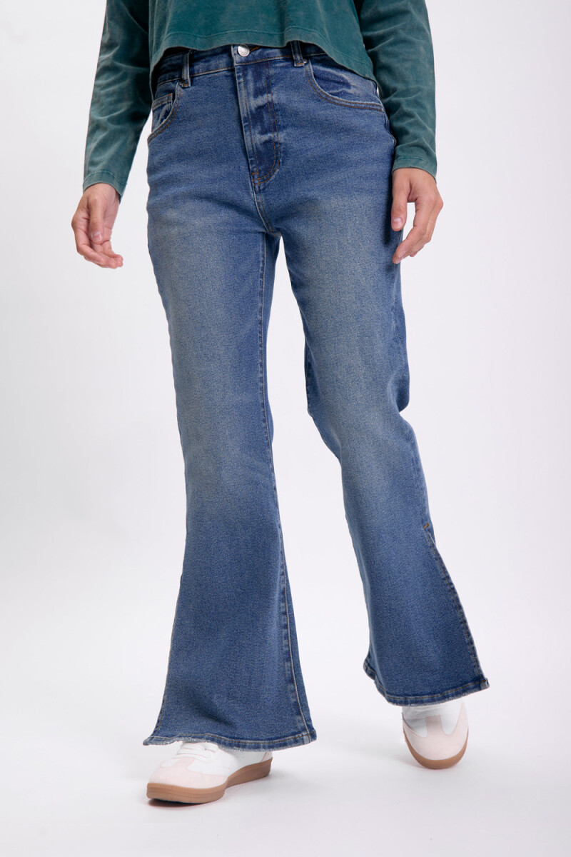 Pantalón jean oxford Azul Medio