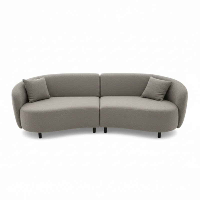 SOFA 4 PUESTOS 2PZS CURVED - GRIS 402244 (CD) DISC Unica
