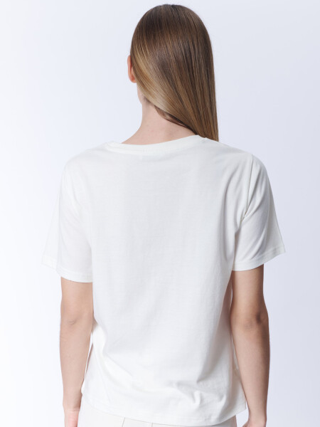 Remera Estampa Olas Blanco