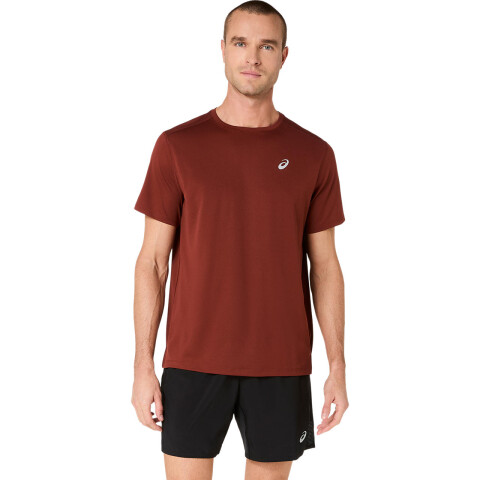 Polo Running Asics Silver SS Top Hombre Singed Red