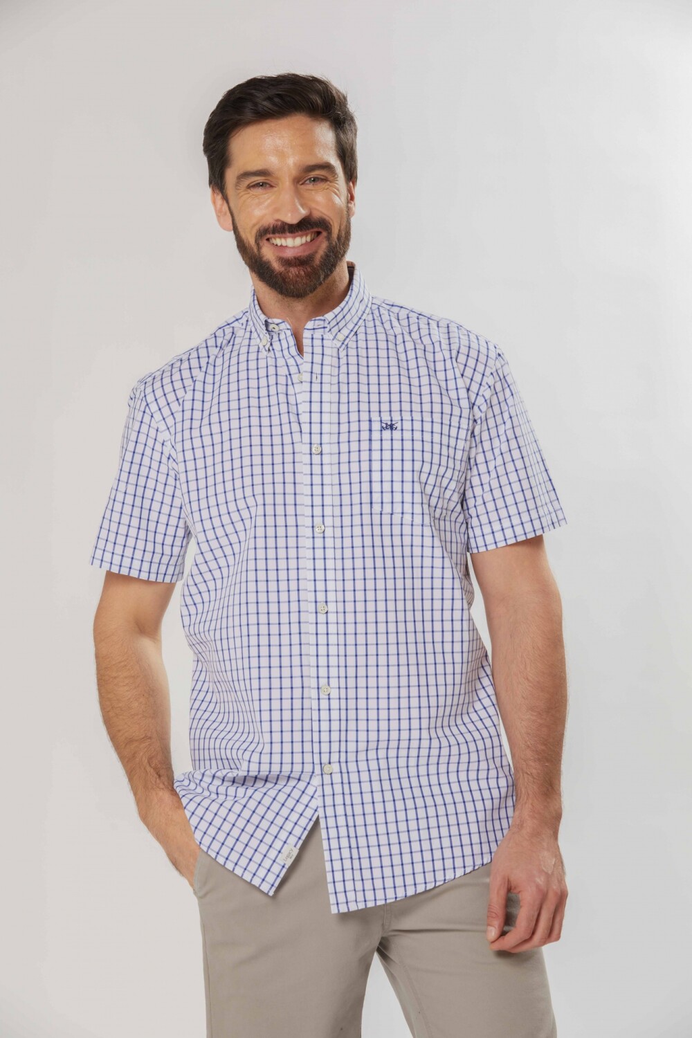 CAMISA A CUADROS Azul