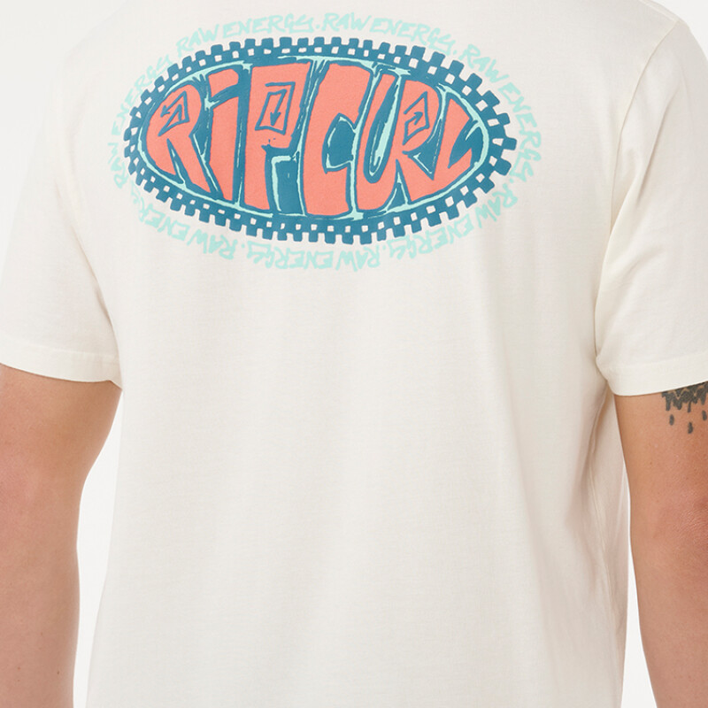 Remera Rip Curl Raw Energy De Oval Tee - Blanco Remera Rip Curl Raw Energy De Oval Tee - Blanco