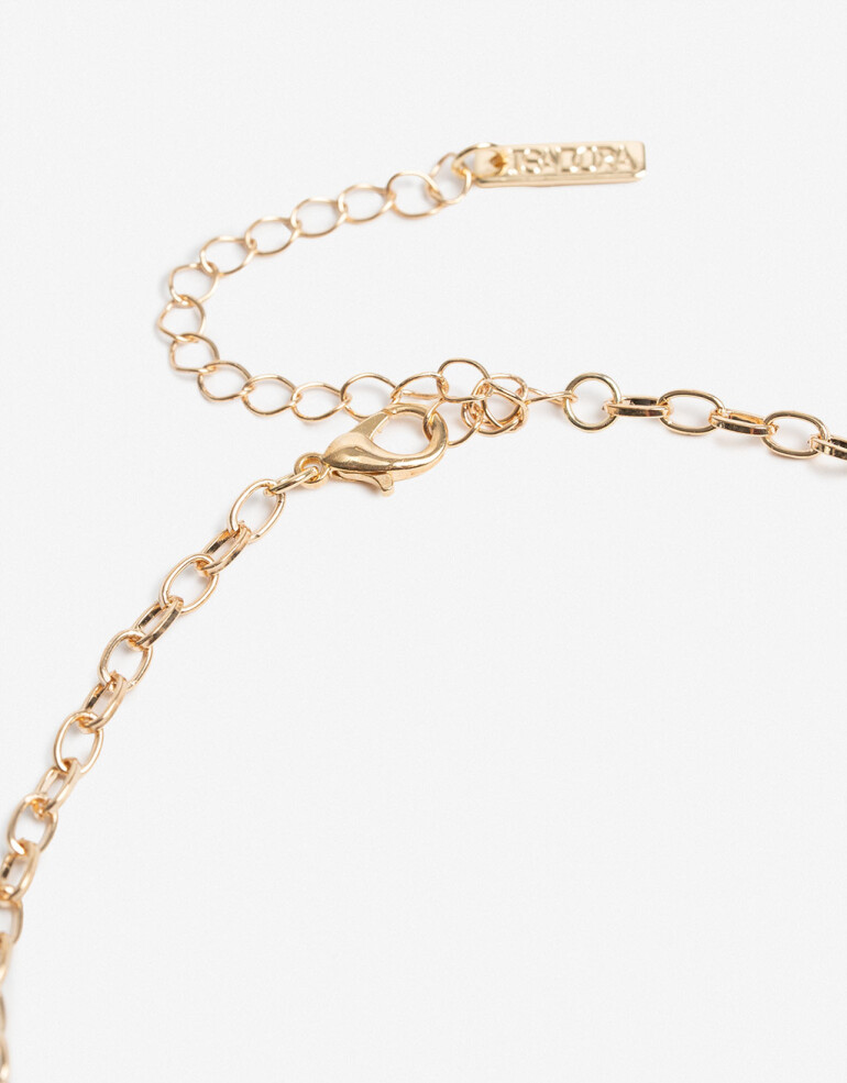 Collares Cortos Color Collar Multidije Flor - Dorado