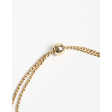 Pulsera Flexible Dije Corazón Dorado